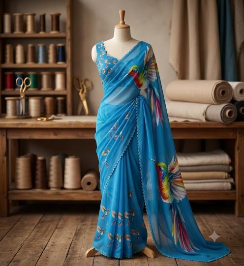 Svara beautiful printed best saree hole wholesale market